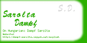 sarolta dampf business card